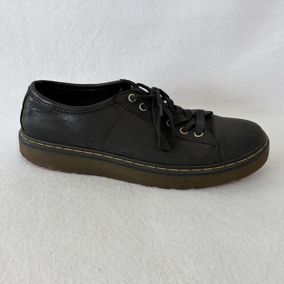 Dr. Martens Shoes Mens 9 Womens 10 Black Matte Leather Farrell Low Top Sneakers main image 9
